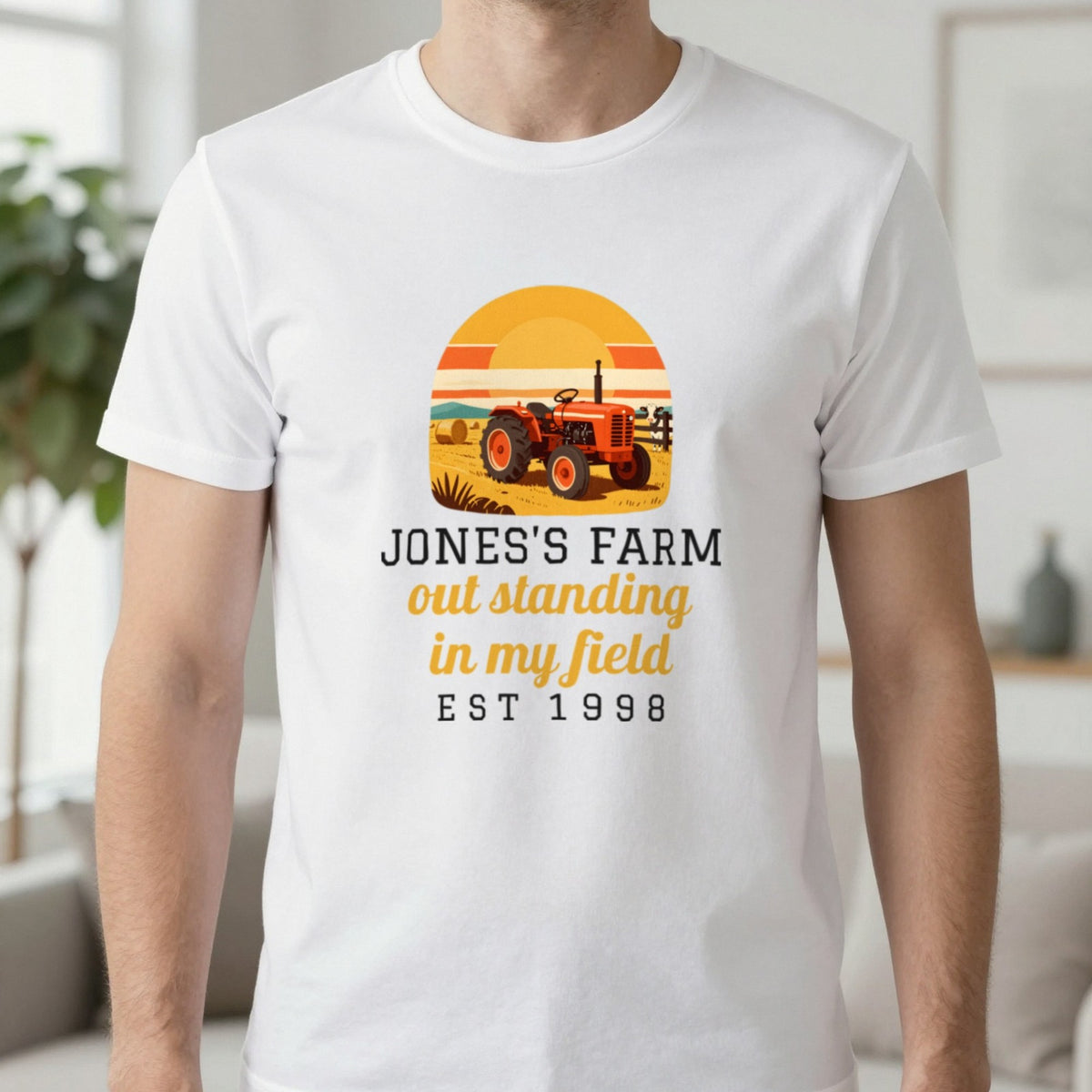 Personalised Farm T-Shirt & Sweatshirt T-Shirt in White, worn, our photo