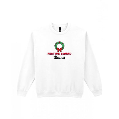 Personalised Festive Squad Christmas Jumper & T-Shirt Sweatshirt in White