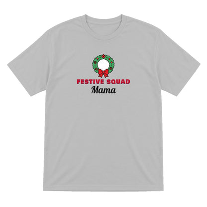 Personalised Festive Squad Christmas Jumper & T-Shirt T-Shirt in Sport Grey