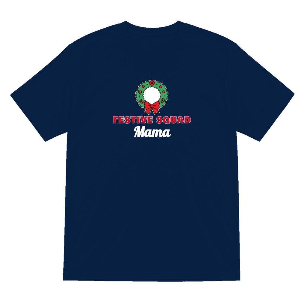 Personalised Festive Squad Christmas Jumper & T-Shirt T-Shirt in Navy