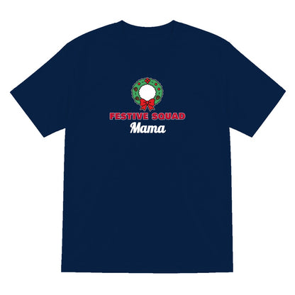 Personalised Festive Squad Christmas Jumper & T-Shirt T-Shirt in Navy