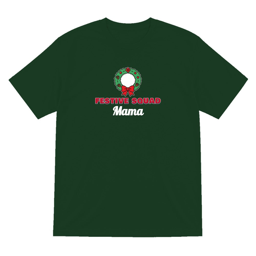Personalised Festive Squad Christmas Jumper & T-Shirt T-Shirt in Forest Green