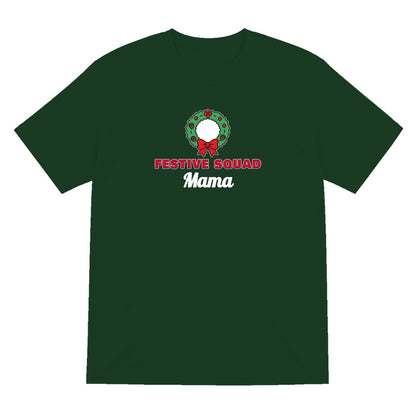 Personalised Festive Squad Christmas Jumper & T-Shirt T-Shirt in Forest Green