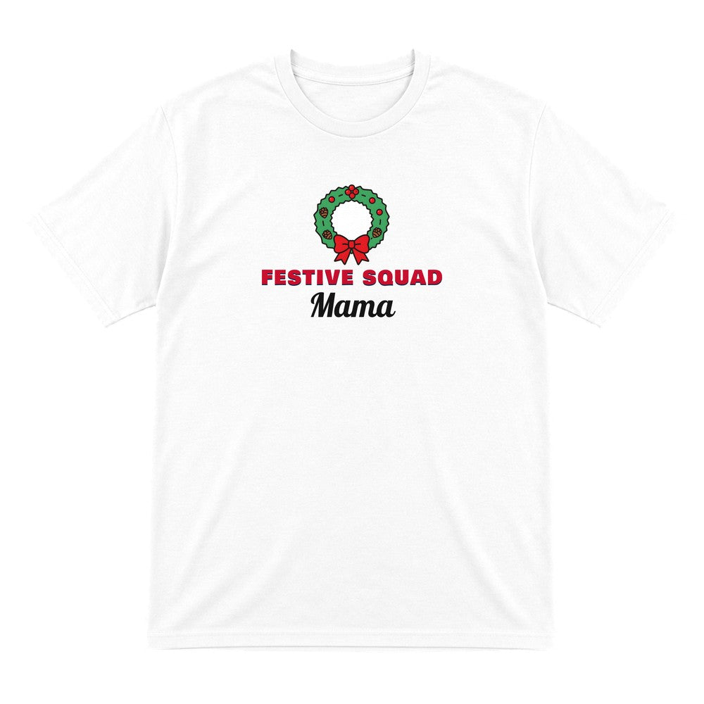 Personalised Festive Squad Christmas Jumper & T-Shirt T-Shirt in White