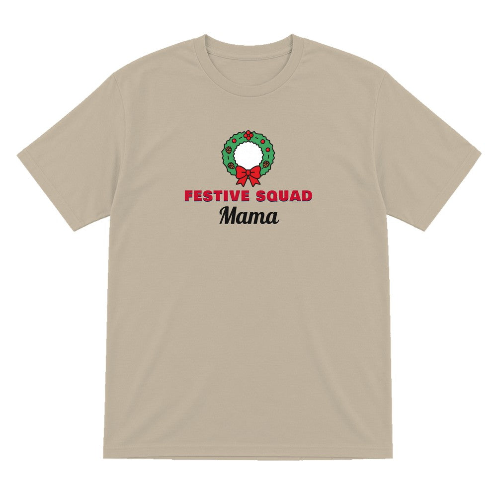 Personalised Festive Squad Christmas Jumper & T-Shirt T-Shirt in Sand