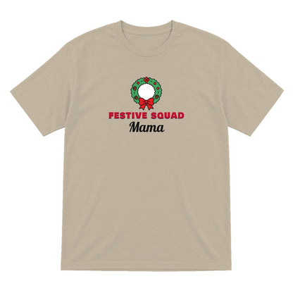Personalised Festive Squad Christmas Jumper & T-Shirt T-Shirt in Sand