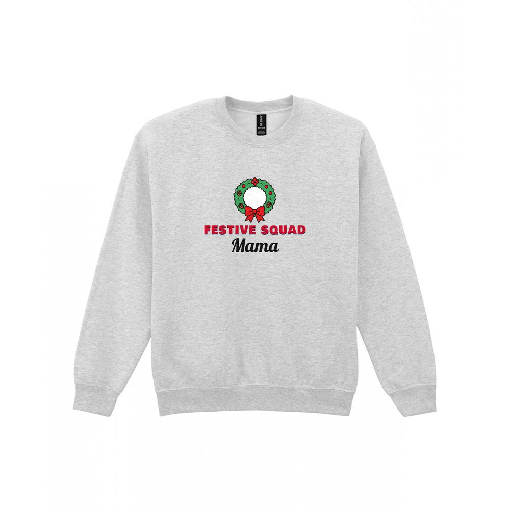 Personalised Festive Squad Christmas Jumper & T-Shirt Sweatshirt in Sport Grey