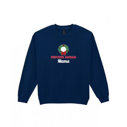 Personalised Festive Squad Christmas Jumper & T-Shirt Sweatshirt in Navy