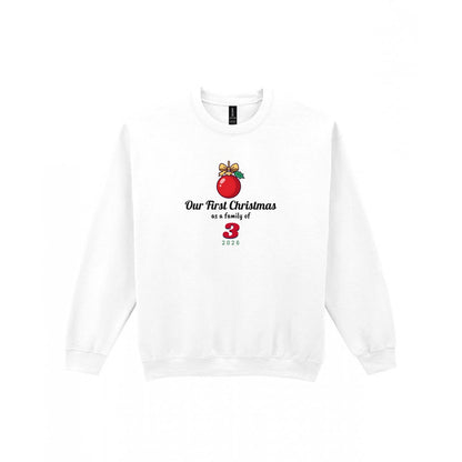 Personalised First Christmas as a Family Jumper & T-Shirt Sweatshirt in White
