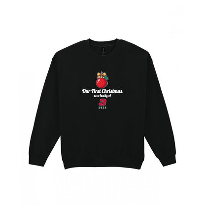 Personalised First Christmas as a Family Jumper & T-Shirt Sweatshirt in Black