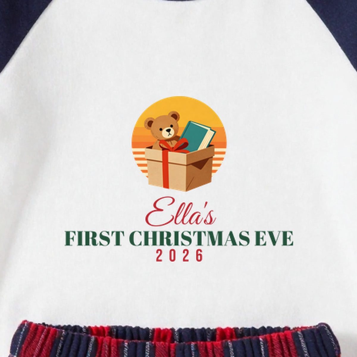 First Christmas Eve personalised print close-up