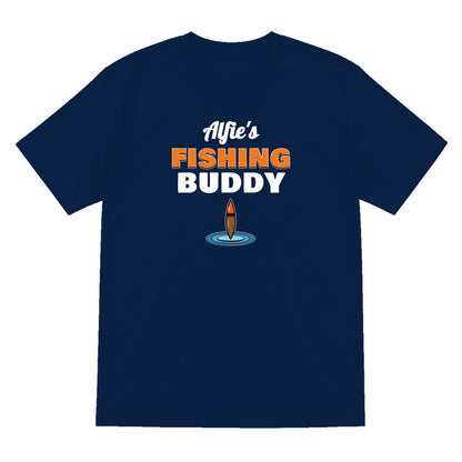 Personalised Fishing Buddy T-Shirt & Sweatshirt laid flat