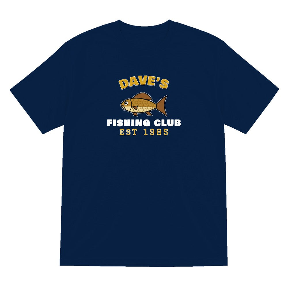 Personalised Fishing Club T-Shirt & Sweatshirt laid flat