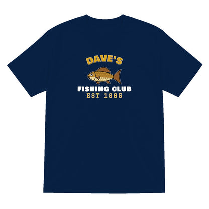 Personalised Fishing Club T-Shirt & Sweatshirt laid flat
