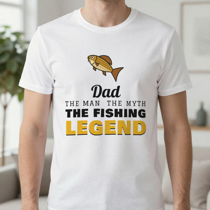 Personalised Fishing Legend T-Shirt & Sweatshirt T-Shirt in White, worn, our photo
