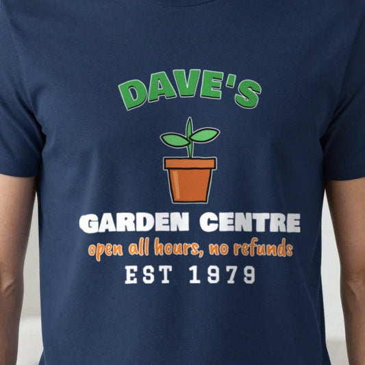 Personalised Garden Centre T-Shirt & Sweatshirt print close-up, our photo