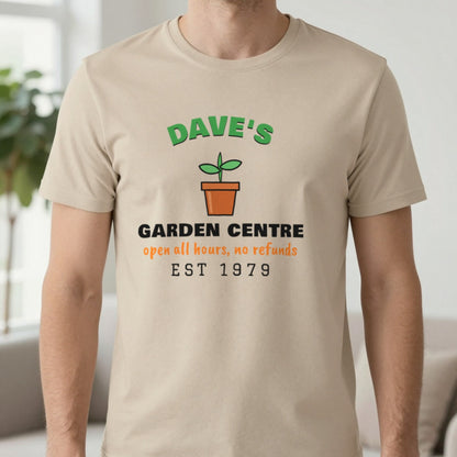 Personalised Garden Centre T-Shirt & Sweatshirt T-Shirt in Sand, worn, our photo