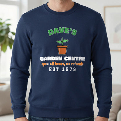 Personalised Garden Centre T-Shirt & Sweatshirt Sweatshirt in Navy, worn, our photo