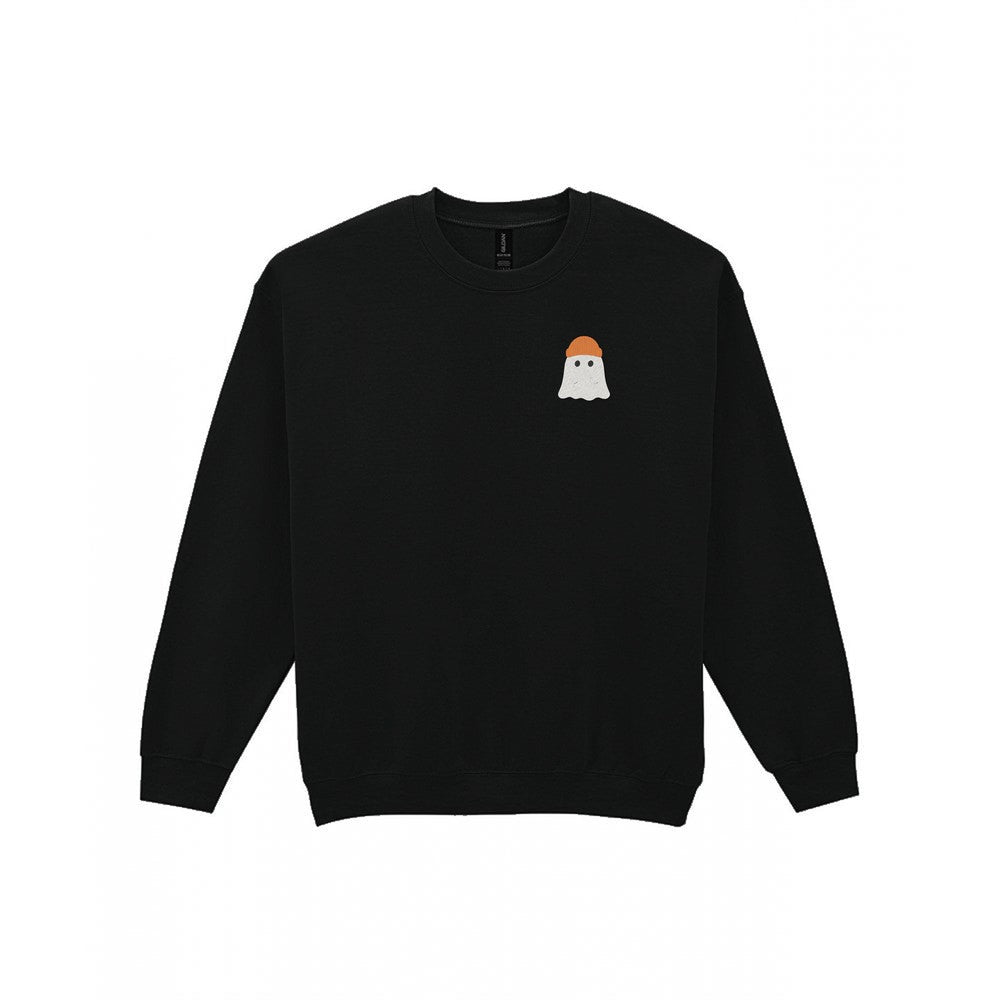 Personalised Ghost Embroidered Sweatshirt in Black