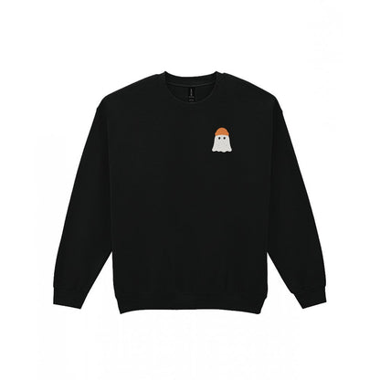 Personalised Ghost Embroidered Sweatshirt in Black