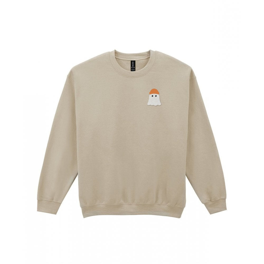 Personalised Ghost Embroidered Sweatshirt in Sand