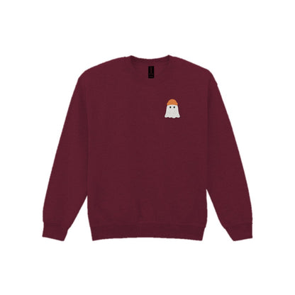 Personalised Ghost Embroidered Sweatshirt in Maroon