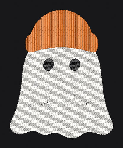 Personalised Ghost Embroidered Sweatshirt embroidery close-up