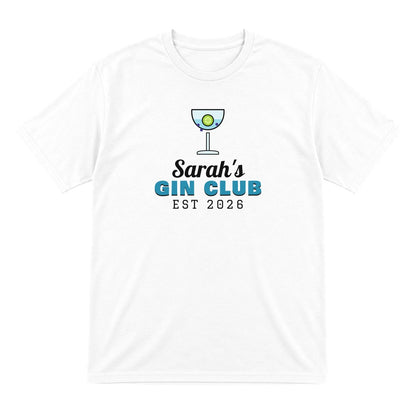 Personalised Gin Club T-Shirt & Sweatshirt laid flat