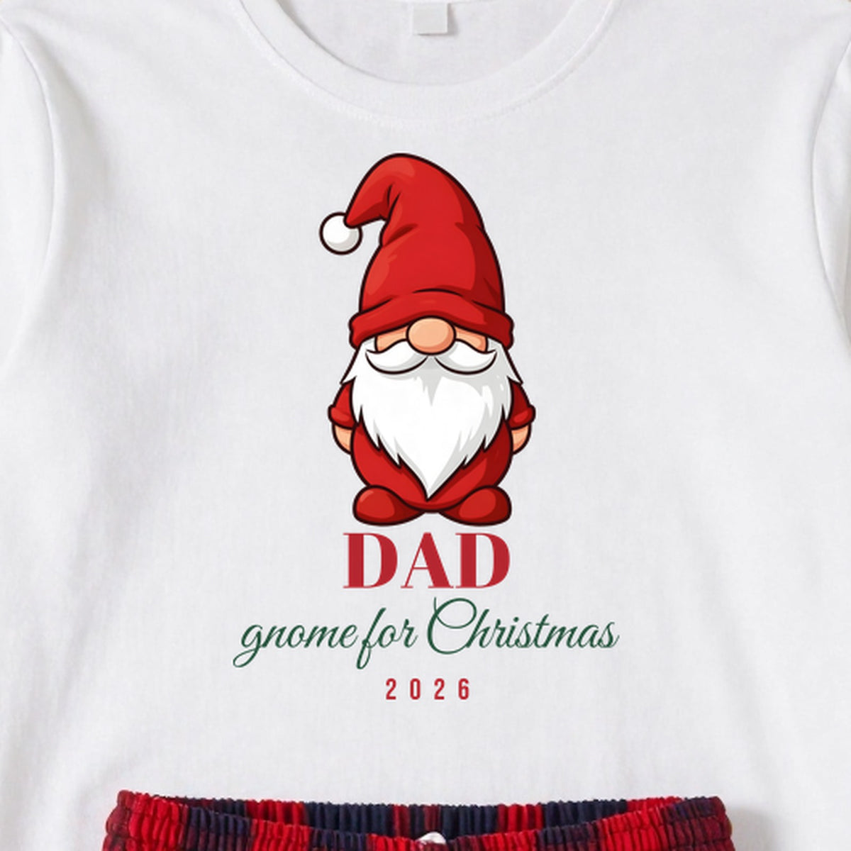 Gnome For Christmas Gonk personalised print close-up