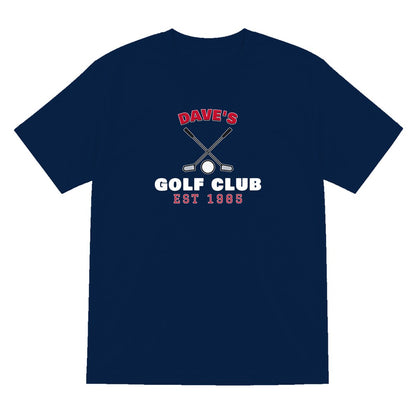 Personalised Golf Club T-Shirt & Sweatshirt laid flat
