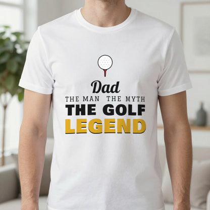 Personalised Golf Legend T-Shirt & Sweatshirt T-Shirt in White, worn, our photo