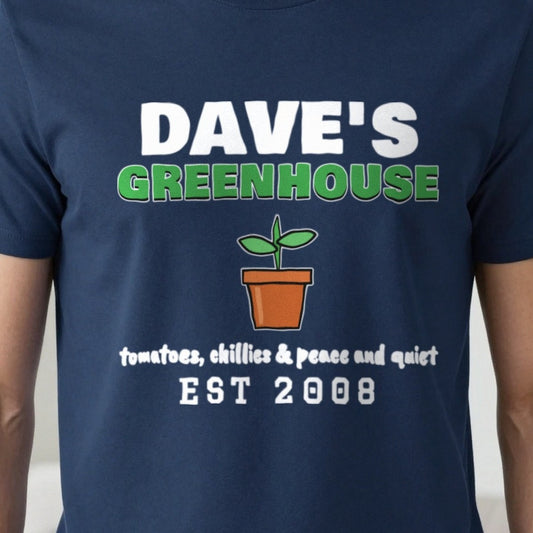 Personalised Greenhouse T-Shirt & Sweatshirt print close-up, our photo
