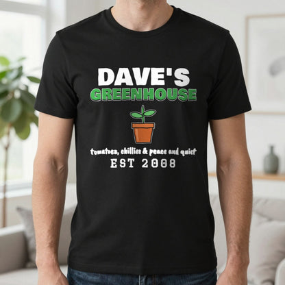 Personalised Greenhouse T-Shirt & Sweatshirt T-Shirt in Black, worn, our photo