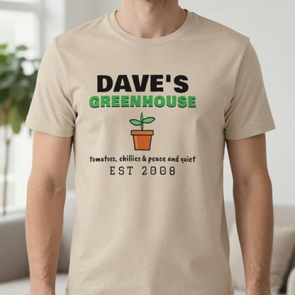 Personalised Greenhouse T-Shirt & Sweatshirt T-Shirt in Sand, worn, our photo