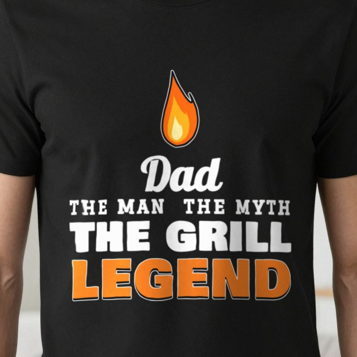 Personalised Grill Legend T-Shirt & Sweatshirt print close-up, our photo