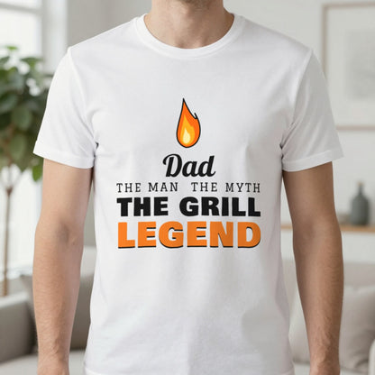 Personalised Grill Legend T-Shirt & Sweatshirt T-Shirt in White, worn, our photo