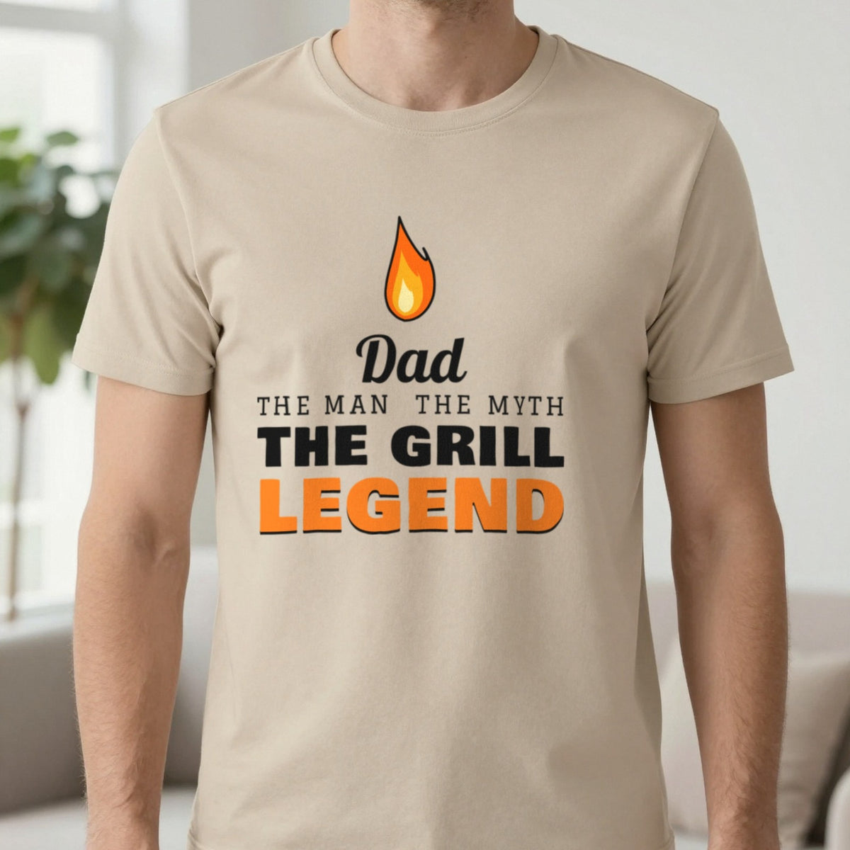 Personalised Grill Legend T-Shirt & Sweatshirt T-Shirt in Sand, worn, our photo