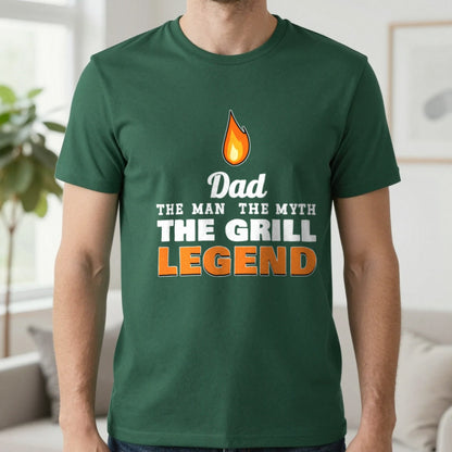 Personalised Grill Legend T-Shirt & Sweatshirt T-Shirt in Forest Green, worn, our photo