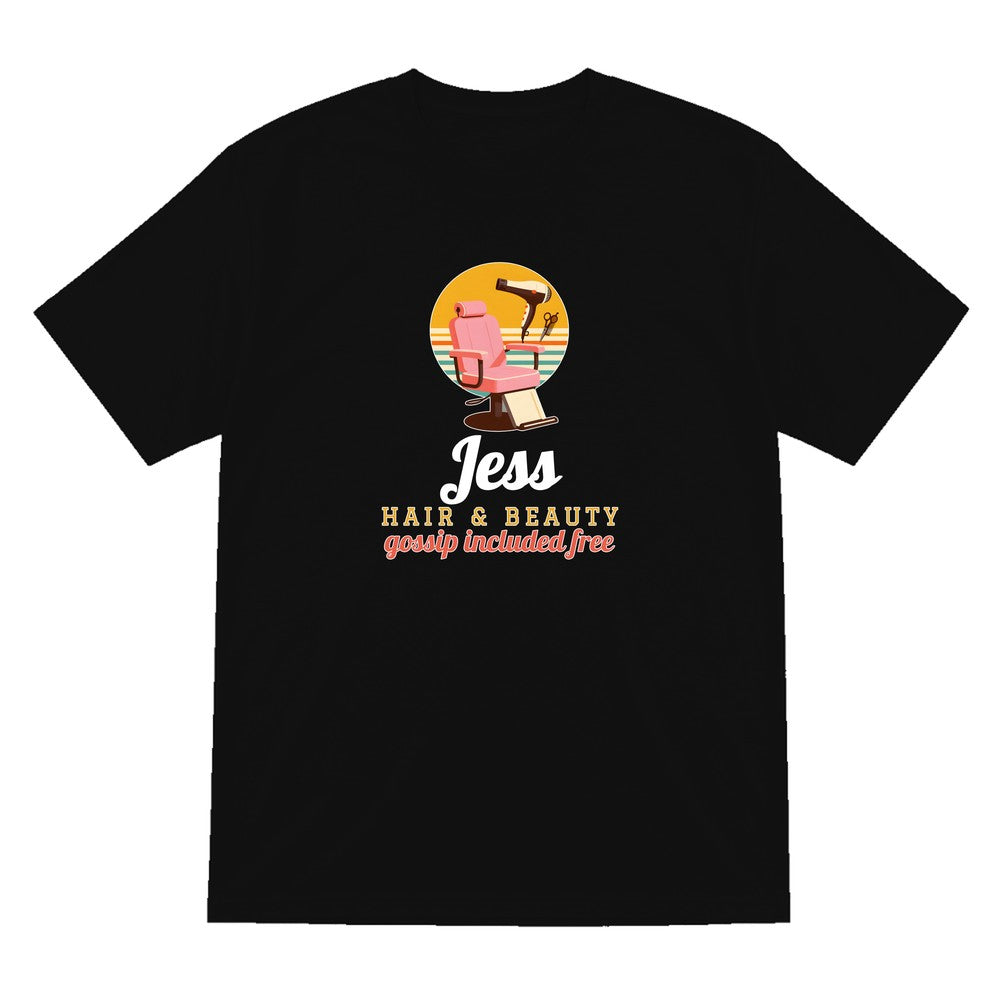 Personalised Hairdresser T-Shirt & Sweatshirt laid flat