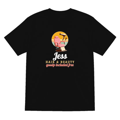 Personalised Hairdresser T-Shirt & Sweatshirt laid flat