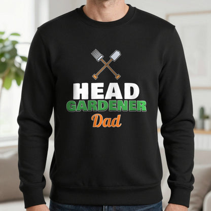 Personalised Head Gardener T-Shirt & Sweatshirt Sweatshirt in Black, worn, our photo