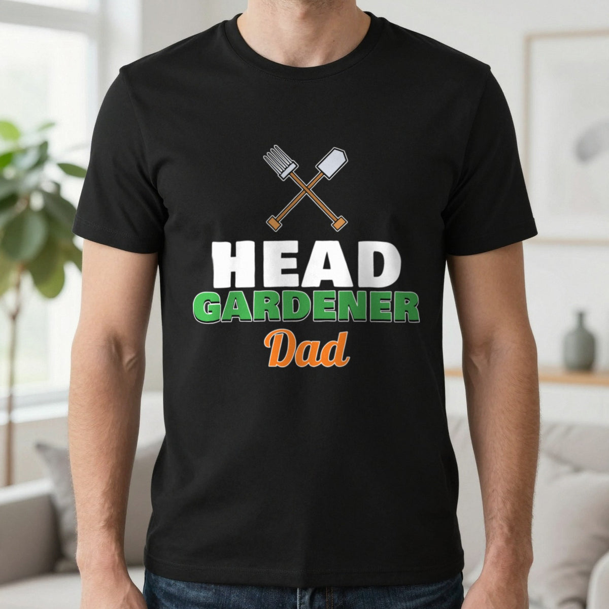 Personalised Head Gardener T-Shirt & Sweatshirt T-Shirt in Black, worn, our photo