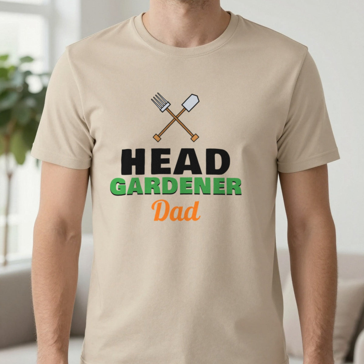 Personalised Head Gardener T-Shirt & Sweatshirt T-Shirt in Sand, worn, our photo