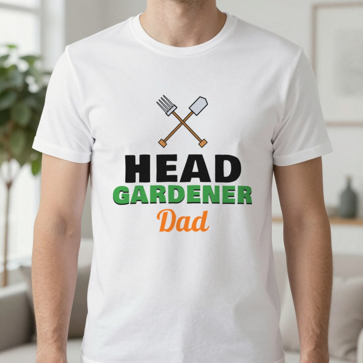 Personalised Head Gardener T-Shirt & Sweatshirt T-Shirt in White, worn, our photo