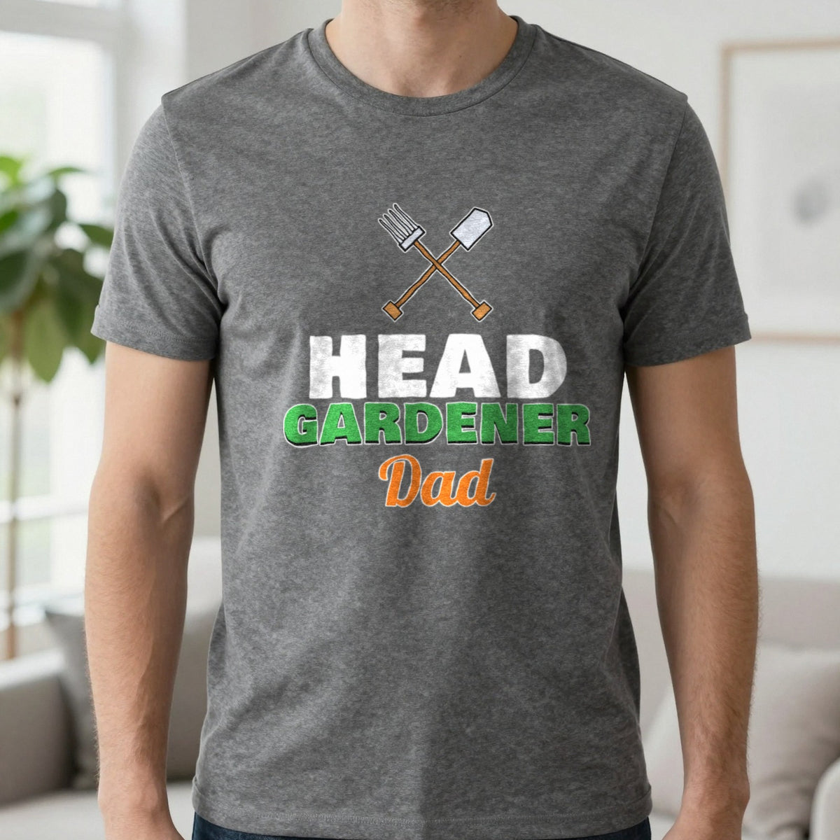 Personalised Head Gardener T-Shirt & Sweatshirt T-Shirt in Charcoal, worn, our photo