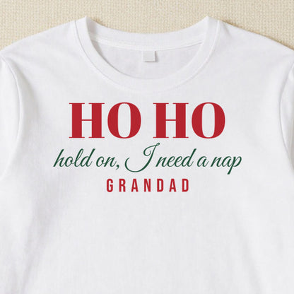 Ho Ho Hold On I Need A Nap personalised print close-up