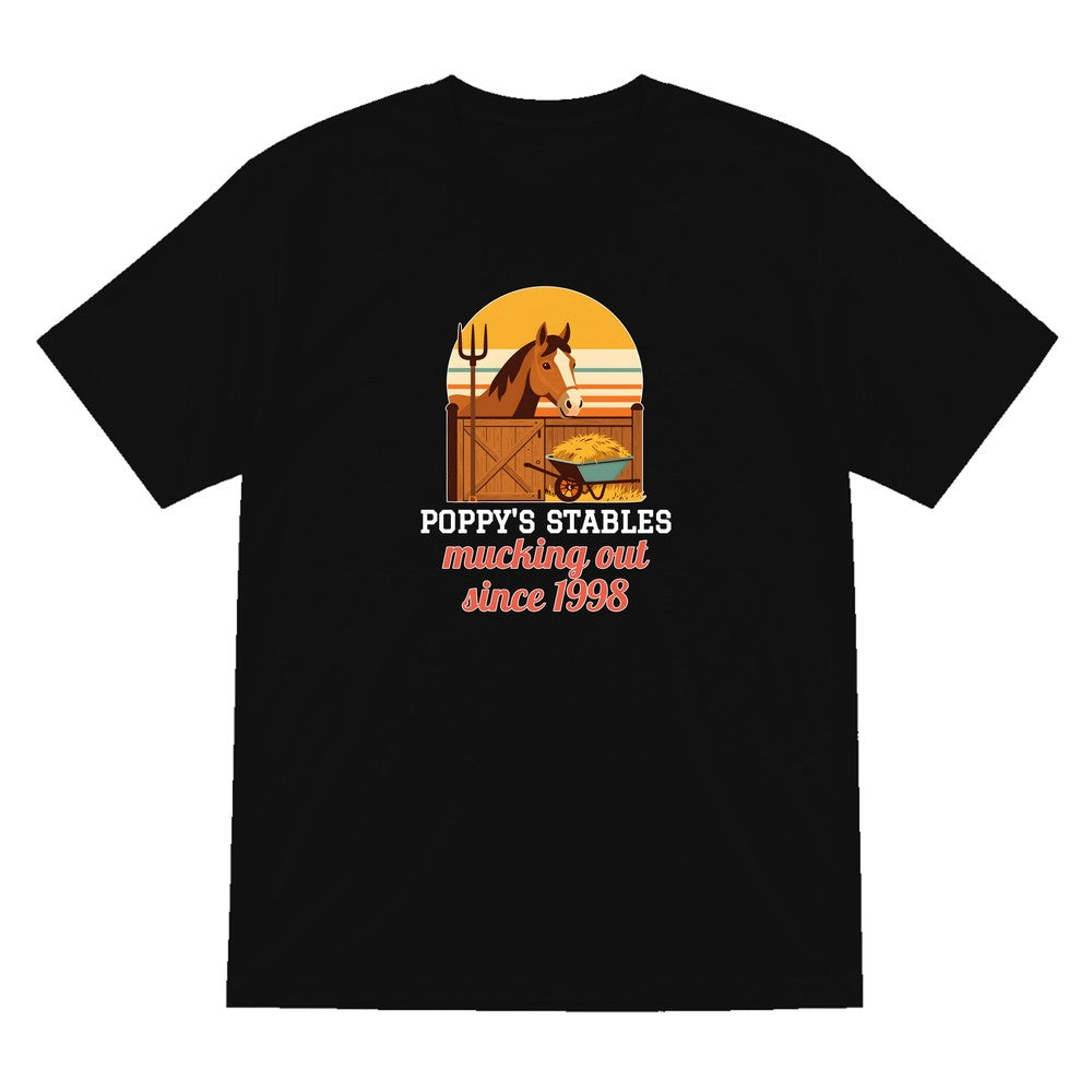 Personalised Stables T-Shirt & Sweatshirt laid flat