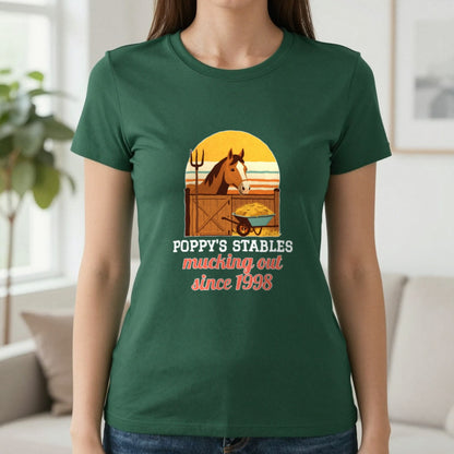 Personalised Stables T-Shirt & Sweatshirt T-Shirt in Forest Green, worn, our photo