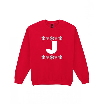Personalised Initial Christmas Jumper laid flat