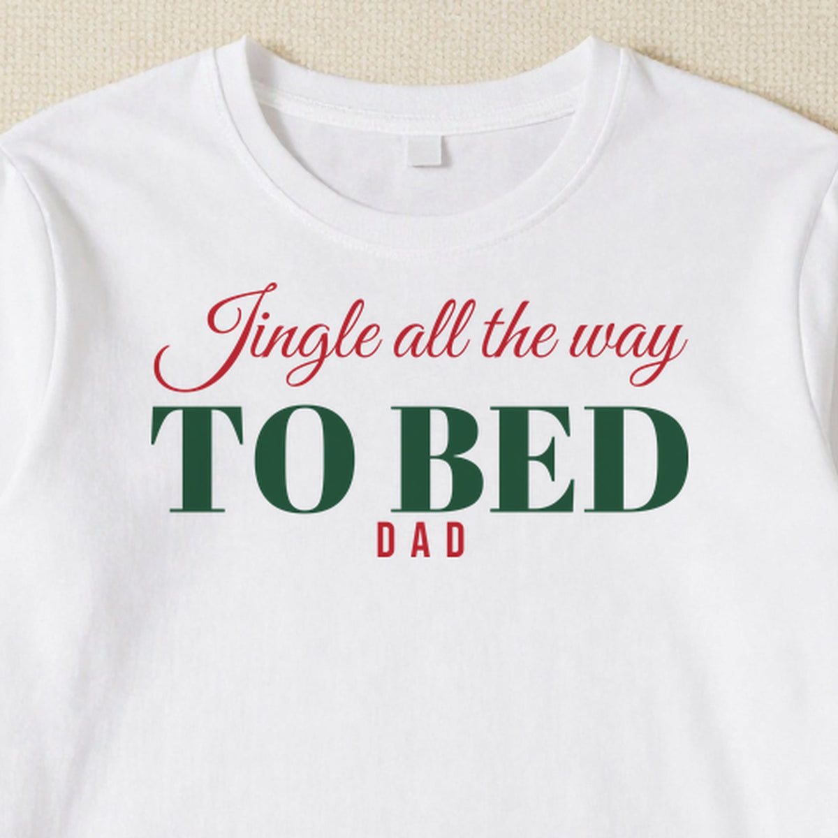 Jingle All The Way To Bed personalised print close-up